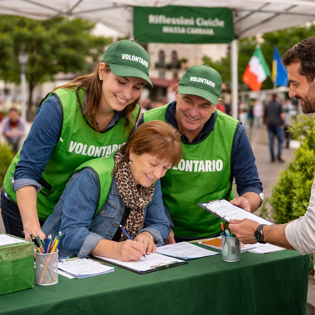 Volontari in azione
